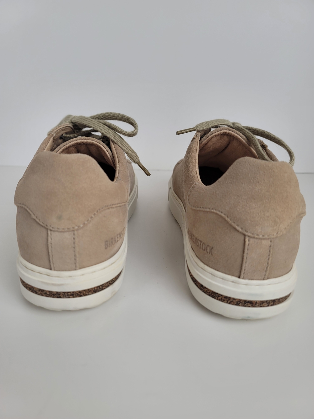 Birkenstock Bend Low Suede Leather Tan Taupe Brown Sneaker US L8, M6 Narrow Fit - Picture 6 of 11